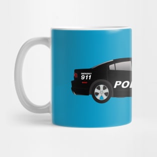 Black Police Car (Charger) Mug